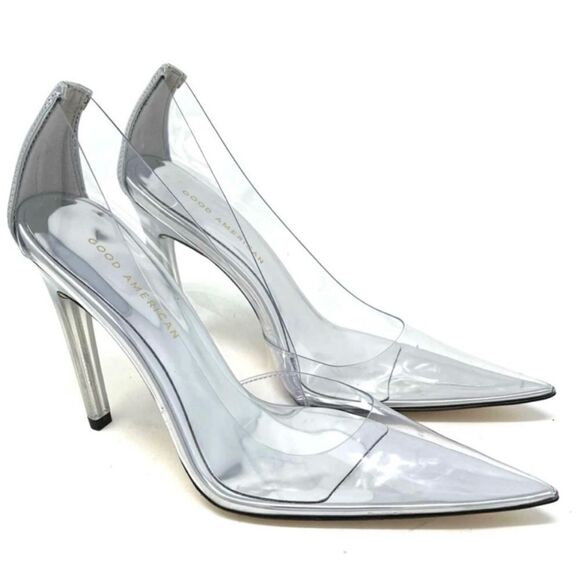 Good American Heels-Clear Lucite-Stilleto - Picture 2 of 11